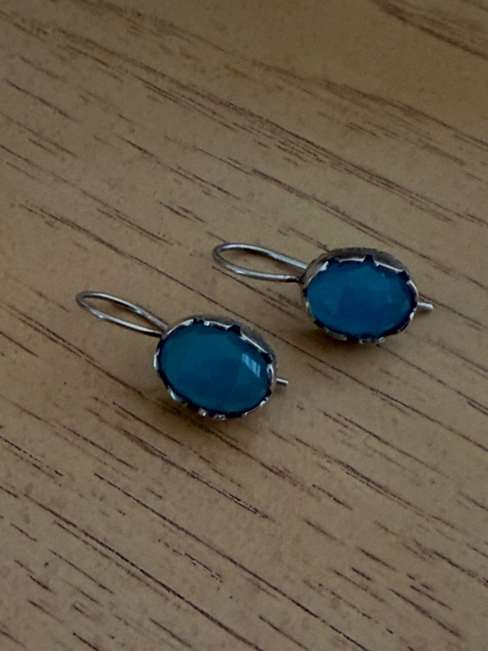 Blue Stone Drop Earrings - Women Jewelry
